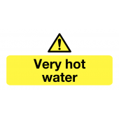 Very Hot Water Eco Friendly Safety Labels On-a-Roll