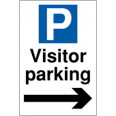 Visitor Parking Sign With Arrow Right Visitor Parking Sign