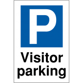 Visitor Parking Signs Plastic Material Fixing Bolted