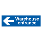 Warehouse Entrance Directional Arrow Left Signs