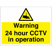 Warning 24 Hour CCTV In Operation Sign