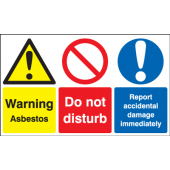 Warning Asbestos Do Not Disturb Avoid Damage Sign