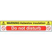 Warning Asbestos Insulation Do Not Disturb Warning Tapes
