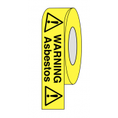Asbestos Hazard Warning Tapes On A Roll