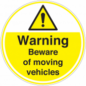 Warning Beware of Moving Vehicles Anti Slip Floor Signs