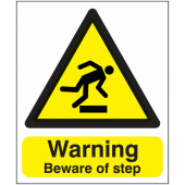 Warning Beware Of Step Reflective Hazard Signs