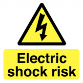 Warning Electric Shock Risk Safety Label Pack