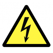 Electricity Symbol Vinyl Safety Labels On-a-Roll