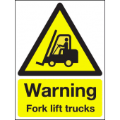 Warning Fork Lift Trucks Outdoor Aluminium Signs