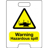 Warning Hazardous Spill Temporary Indoor Floor Stands