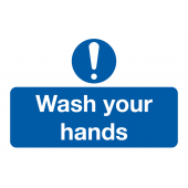 Wash Your Hands On-The-Spot Safety Labels Pack of 6