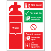 Water Fire Extinguisher Construction Site Fire Point Sign