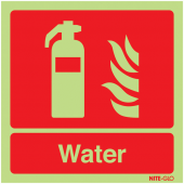 Water Fire Extinguisher Photo-luminescent Information Signs