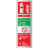 Water Fire Extinguisher Silver Effect Sign
