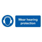 Wear Hearing Protection Mandatory On-the-Spot Safety Labels