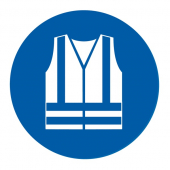 High Visibility Vest Symbol Roll Of Safety Labels