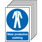 Wear Protective Clothing Pack Of 6 Signs