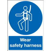 Wear Safety Harness Mandatory Safety Sign