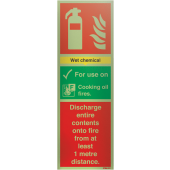 Wet Chemical Fire Extinguisher Acrylic Xtra-Glo Sign