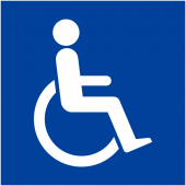 Wheelchair Symbol Vinyl Safety Labels On-a-Roll