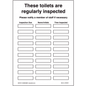 Wipe-To-Change Toilet Inspection Sign