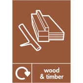 Wood And Timber Waste WRAP Recycling Signs