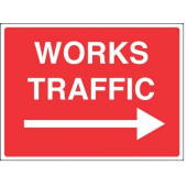 Works Traffic And Arrow Right Construction Site Signs