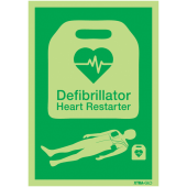 Xtra Glo Defibrillator Heart Restarter Sign
