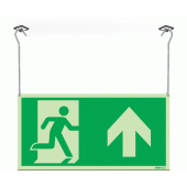 Xtra-Glow Exit Arrow Up Symbol Hanging Sign