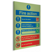 Fire Action Symbol Bright Illumination Signs