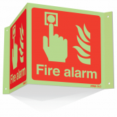 Photoluminescent Projecting 3D Fire Alarm Call Point Sign