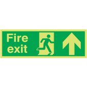 Xtra-Glo Fire Exit Arrow Up Sign