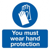 You Must Wear Hand Protection Safety Label Pack