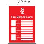 Your Fire Marshals Are With Update Name Location Telephone Signs