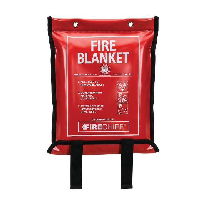 1.2 x 1.8 Metre Square Flat Pack Fire Blankets are high performance industrial grade PVC fire blankets perfect for all small kitchens, caravans and in the home. the 1.2 x 1.8 Metre Square Flat Pack Fire Blankets features a re-enforced loop 