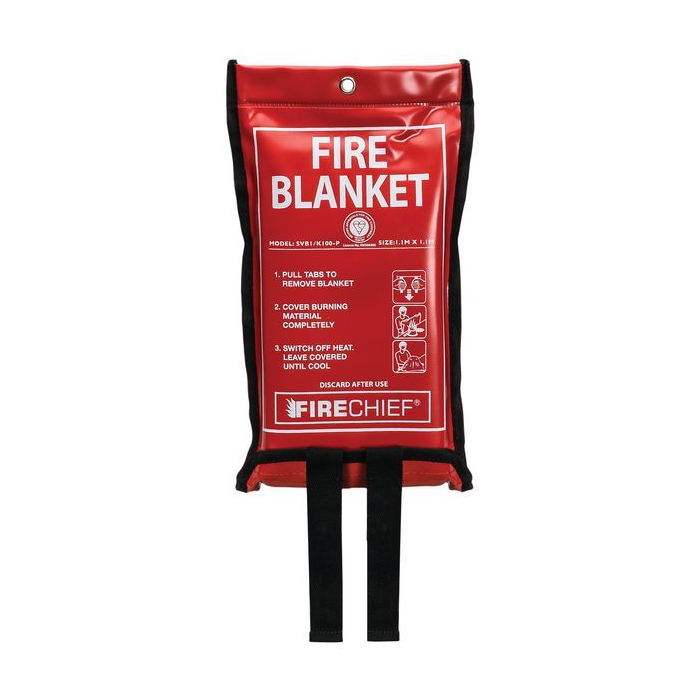 1 Metre Square Flat Pack Fire Blankets are high performance industrial grade PVC fire blankets perfect for all small kitchens, caravans and in the home. the 1 Metre Square Flat Pack Fire Blankets features a re-enforced loop for secure wall mounting
