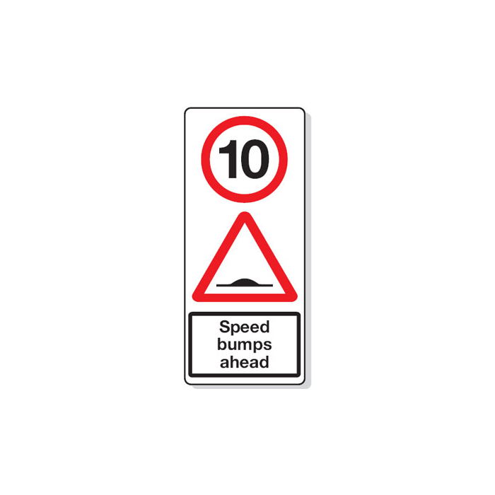 10 MPH Speed Bumps Reflective Road Signs