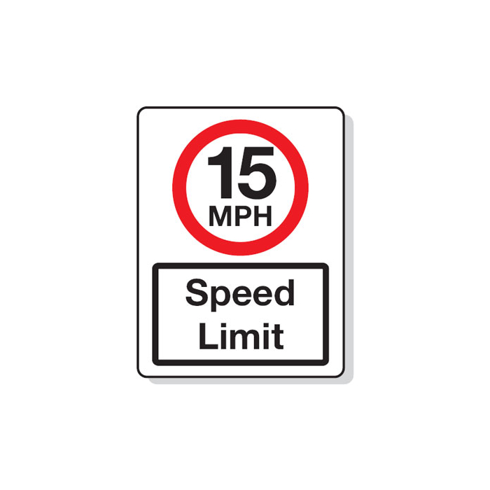 15 MPH Speed Limit  Reflective Road Traffic Signs