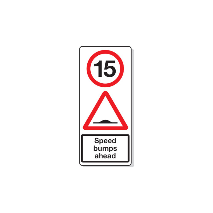 15 MPH Speed Bumps Reflective Road Traffic Signs