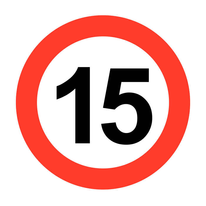 15 MPH Speed Limit Reflective Road Traffic Signs