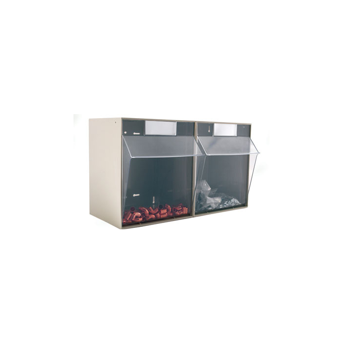 Clear Transparent Storage Box 2 Compartments