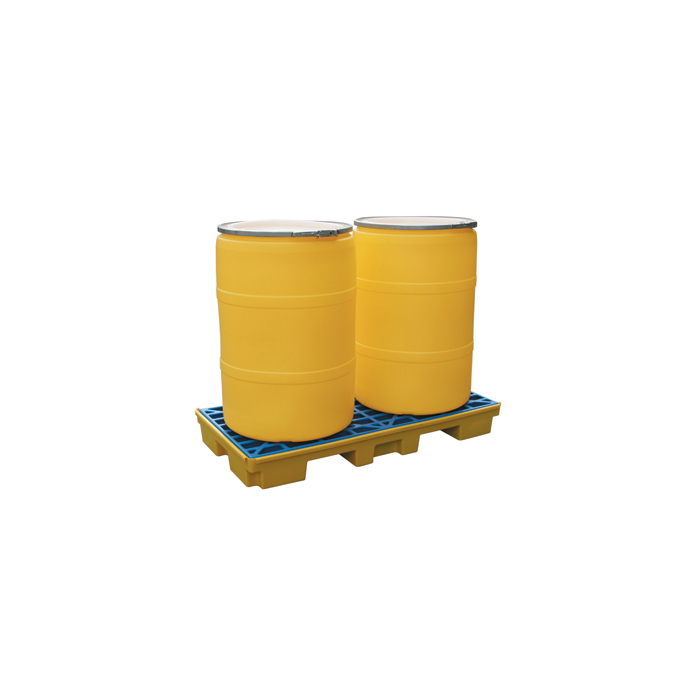 Solid Polyethylene 2 Drum Hazardous Spill Decks