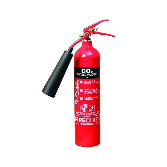 2kg Co2 Fire Extinguisher BSEN3 And CE Marked, Use on fires caused by electrical equipment, petrol, diesel, paints and other flammable liquids, Supplied fully charged and with brackets for easy mounting, Application Class B Fires, Electrical areas, office