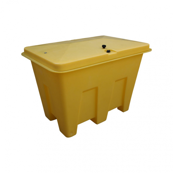 The 350 Litre General Purpose Storage Container is manufactured from polyethylene and can be used to store spill response equipment and de-icing salt and the 350 Litre General Purpose Storage Container is rotationally moulded