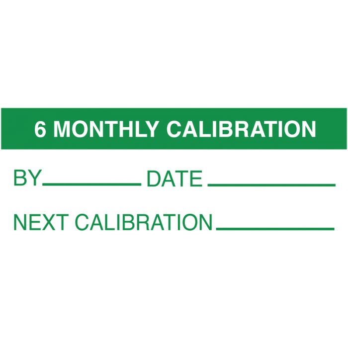 6 Monthly Calibration By Date Next Write On Labels