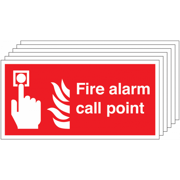 6-Pack Fire Alarm Call Point Signs
