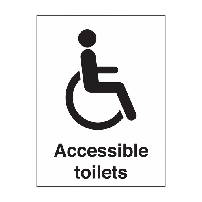 Accessible And Symbol Toilets Washroom Signs