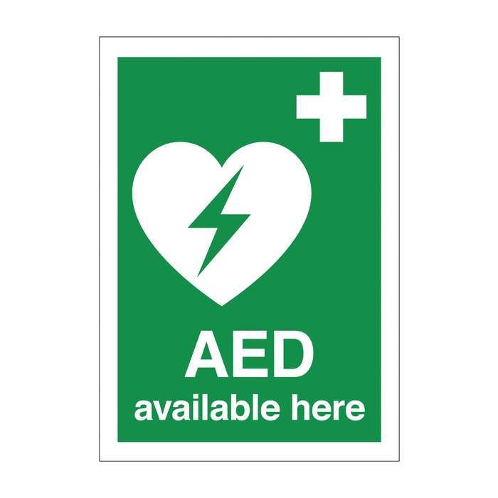 AED Available Here Sign