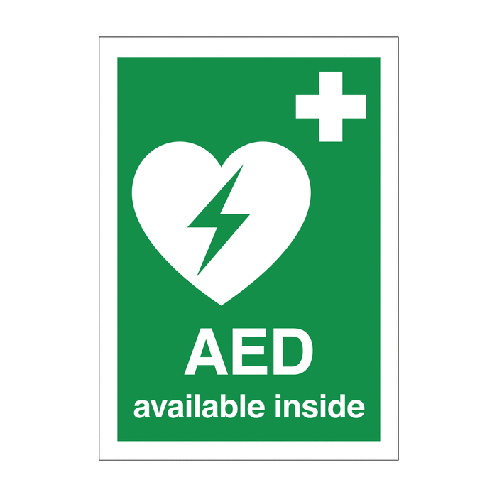 AED Available Inside Sign