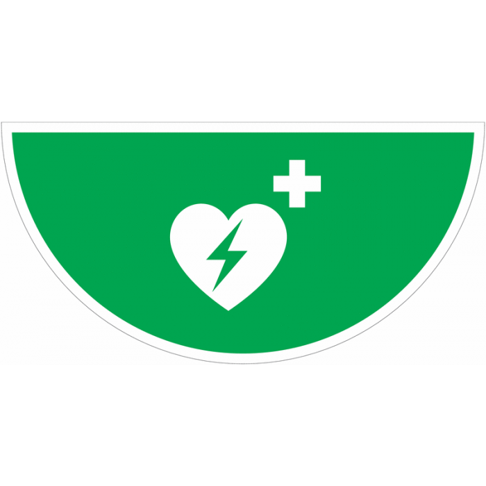 AED Automated External Defibrillator Symbol Anti Slip Floor Sign